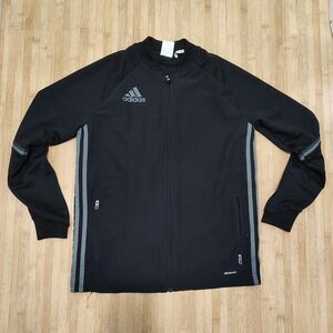 Youth Large - Adidas Climacool Light Weight Full Zip Black Jacket